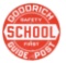 Goodrich Tires Safety First School Guide Post Porcelain Sign.