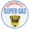 Barnsdall Super Gas Porcelain Sign w/ Ethyl Burst Graphic.