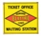 Ticket Office & Waiting Station Milwaukee Electric Lines Porcelain Sign.