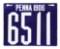 1906 Pennsylvania Porcelain Automobile License Plate.