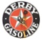 Derby Gasoline Porcelain Curb Sign.