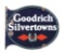 Goodrich Silvertowns Tires Porcelain Flange Sign.