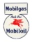 Ask For Mobilgas & Mobiloil Tin Sign with Pegasus Graphic.
