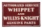 Whippet & Willys-Knight Authorized Service Porcelain Sign.