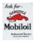 Reproduction Gargoyle Mobiloil Authorized Service Porcelain Cabinet Sign.