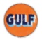 Gulf Gasoline Porcelain Curb Sign.