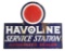 Rare Havoline Service Station Die Cut Porcelain Sign.