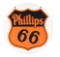 Rare Phillips 66 Gasoline Porcelain Curb Sign.