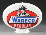 Wareco Regular Gasoline Complete Oval Gas Globe.