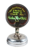 Hickey Brothers Thanks You Universal Illuminated Counter Top W/ Cigar Lighter Sign.