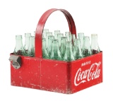 Coca Cola Metal Carrying Case with 20 Cola Bottles.
