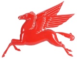 Mobil Pegasus Embossed Porcelain Sign.