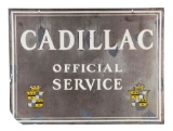 Cadillac Official Service Porcelain Sign with Crest Graphic.