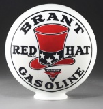 Brant Red Hat Gasoline OPE Gas Globe.
