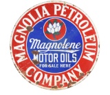 Magnolia Petroleum & Magnoline Motor Oils Porcelain Sign.