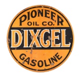 Pioneer Oil Company Dixcel Gasoline Porcelain Sign.