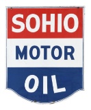 Sohio Motor Oil Porcelain Curb Sign.