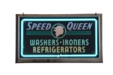 Speed Queen Reverse On Glass Advertising Neon Sign..