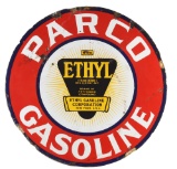 Parco Gasoline Porcelain Sign w/ Ethyl Burst Logo.