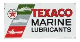 Texaco Marine Lubricants Porcelain Sign with Boat Graphics.