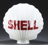 Shell Gasoline One Piece Cast Clamshell Globe.