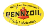 Pennzoil Motor Oil Porcelain Oval Sign.