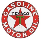 Texaco Gasoline & Motor Oil Porcelain Sign.