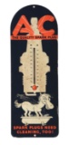 AC Spark Plugs Embossed Tin Thermometer.