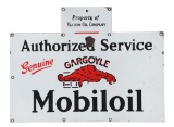 Mobil Gargoyle Authorized Service Porcelain Oil Rack Sign.