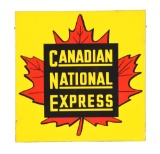 Canadian National Express Porcelain Train Car Sign.