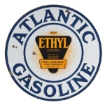 Atlantic Gasoline Porcelain Sign with Ethyl Burst Logo.