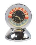 Belfast Sparkling Water Reverse On Glass Desk Top Glo Dial Neon Clock.