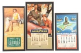 Lot Of 3: Framed 1936,1940 & 1959 Advertising Calendars.