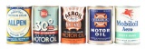 Lot Of 5: One Quart Motor Oil Cans.