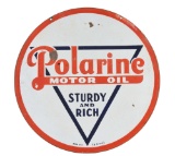 Standard Polarine Motor Oil Sturdy & Rich Porcelain Sign.