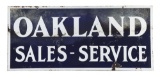 Oakland Sales & Service Porcelain Sign.