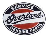 Overland Genuine Parts & Service Porcelain Sign.