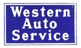 Western Auto Service Porcelain Sign.