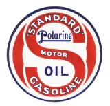 Standard Gasoline & Polarine Motor Oil Porcelain Sign.