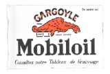 Mobil Gargoyle Mobiloil Porcelain Flange Sign.