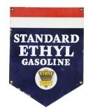 Standard Ethyl Gasoline Porcelain Sign w/ Ethyl Burst Logo.