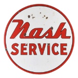 Nash Automobile Service Porcelain Sign.