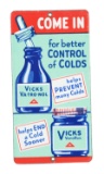 Vicks Cold Prevention Porcelain Palm Press Sign.