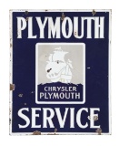 Chrysler Plymouth Service Porcelain Sign with Ship Graphic.