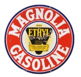 Magnolia Gasoline Porcelain Sign w/ Ethyl Burst Logo.