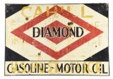 DX Diamond Gasoline & Motor Oil Porcelain Sign.