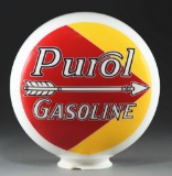 Purol Gasoline with Arrow Graphic OPE Gas Globe.