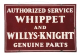 Whippet & Willys-Knight Authorized Service Porcelain Sign.