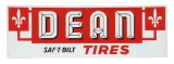 Dean Saf-T-Bilt Tires Embossed Tin Sign.