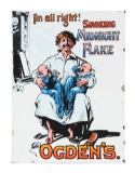 Ogden's I'm All Right Smoking Midnight Flake Tobacco Porcelain Sign.